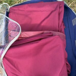 2 Burgundy Stall Curtain Panels Horse show